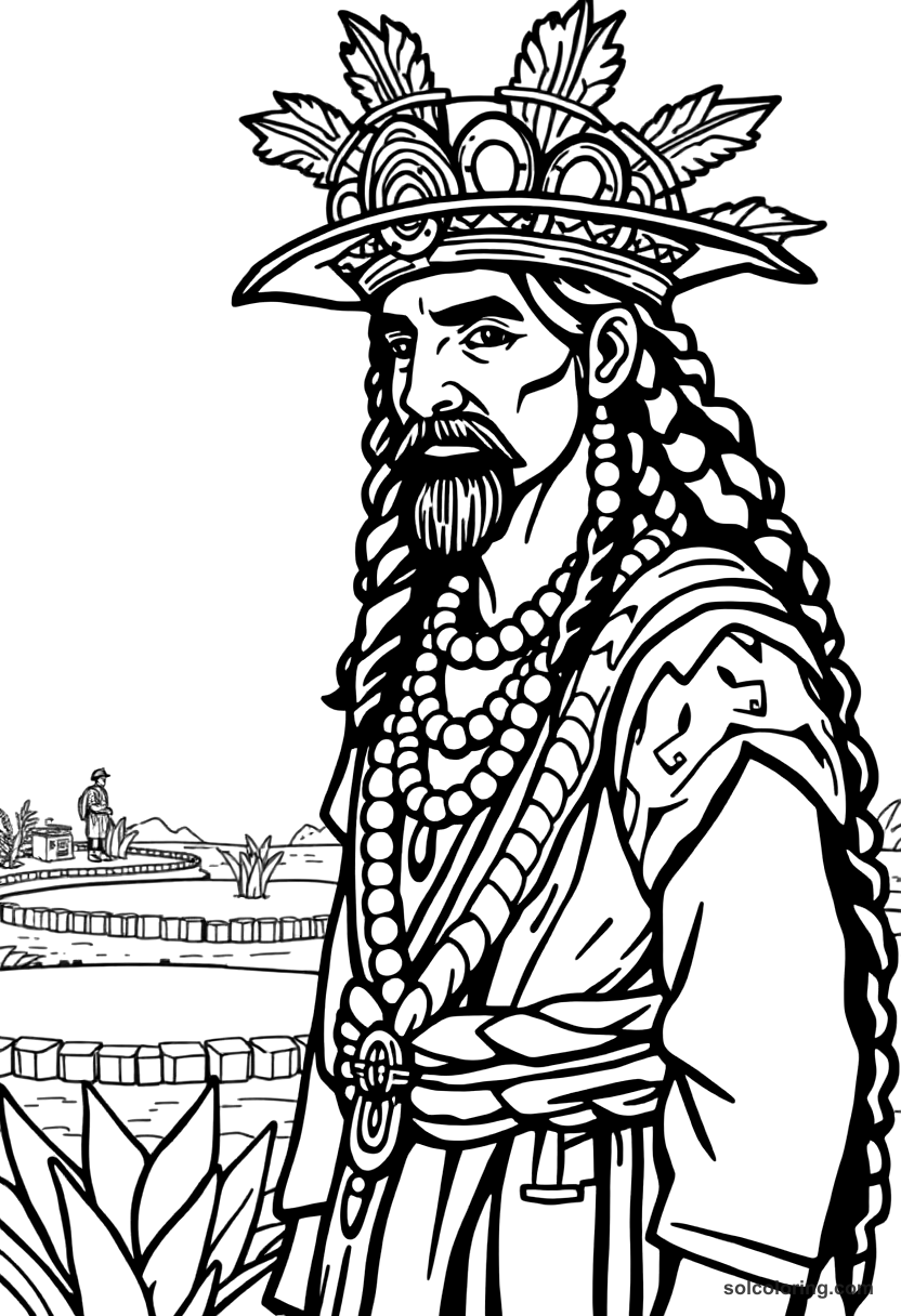 Aztec Floating Garden Chinampas coloring pages