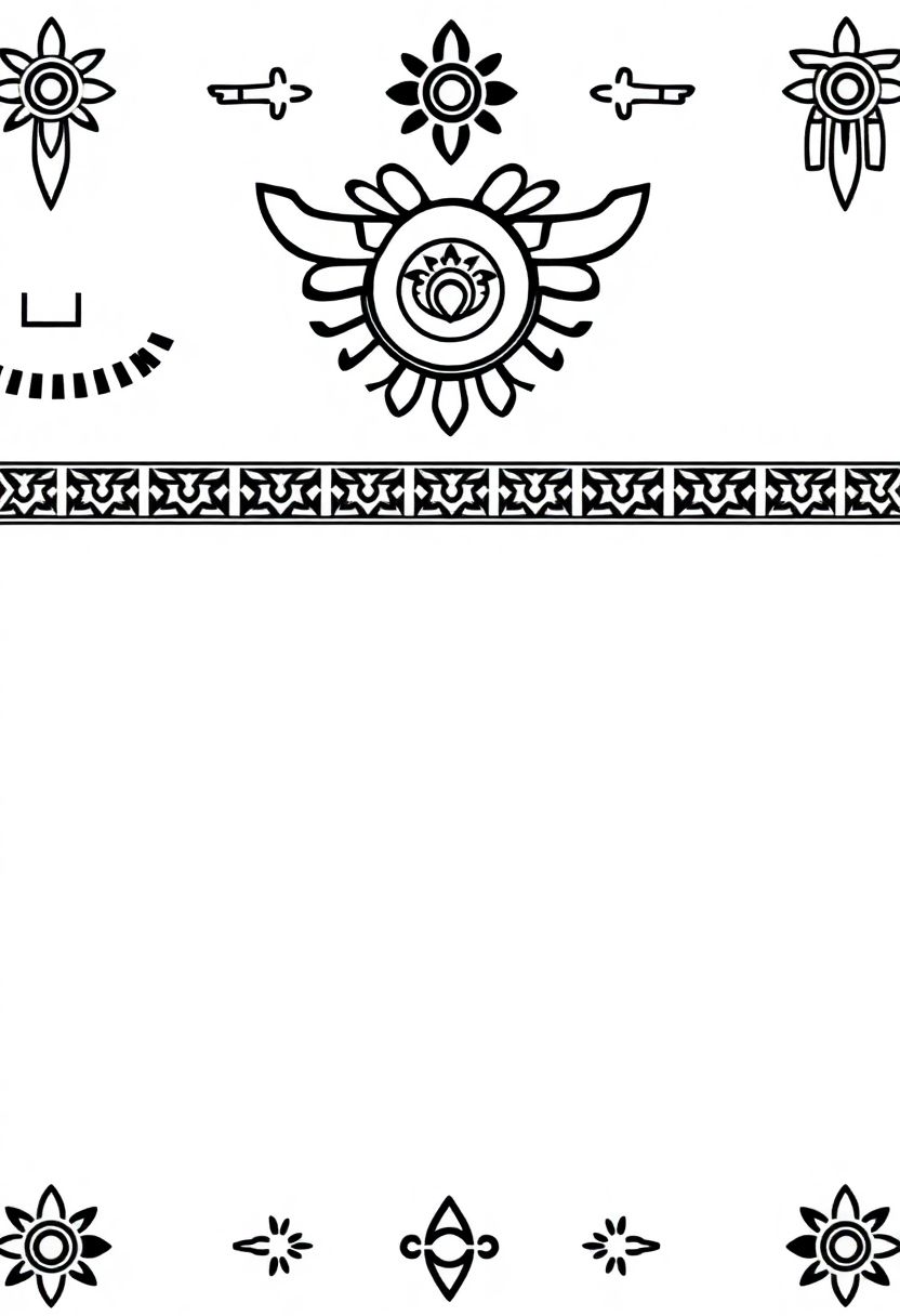Aztec Symbol Patterns coloring pages
