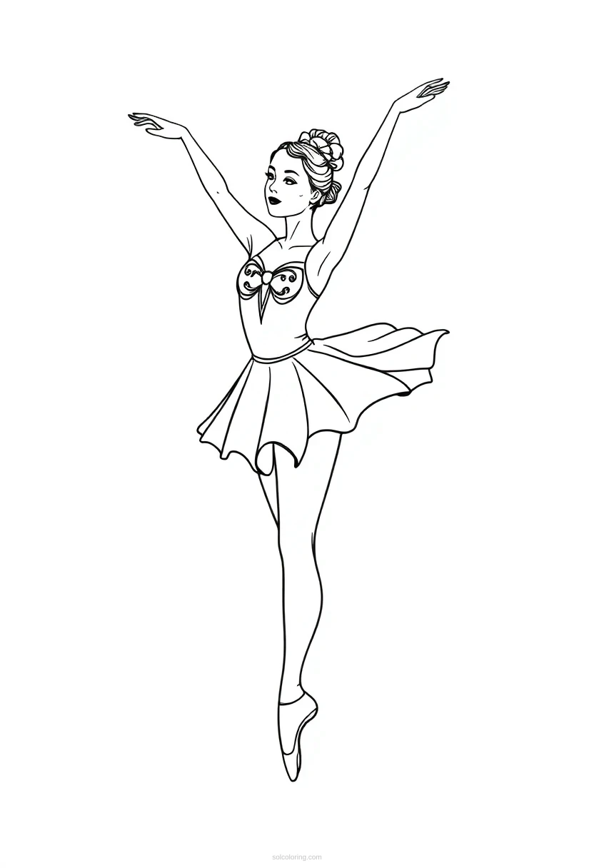 Ballerina Mandala coloring pages