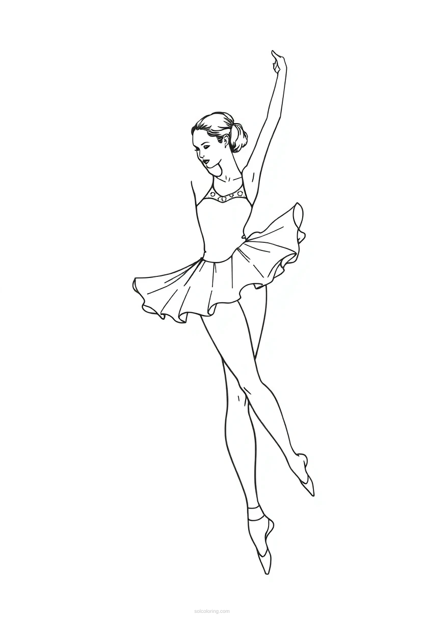 Ballerina Simple coloring pages
