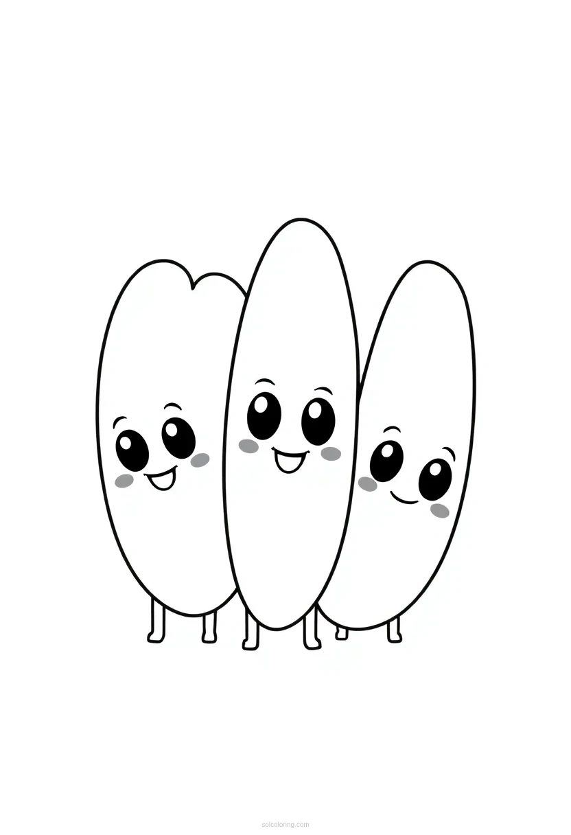 Banana Bunch coloring page for kids
