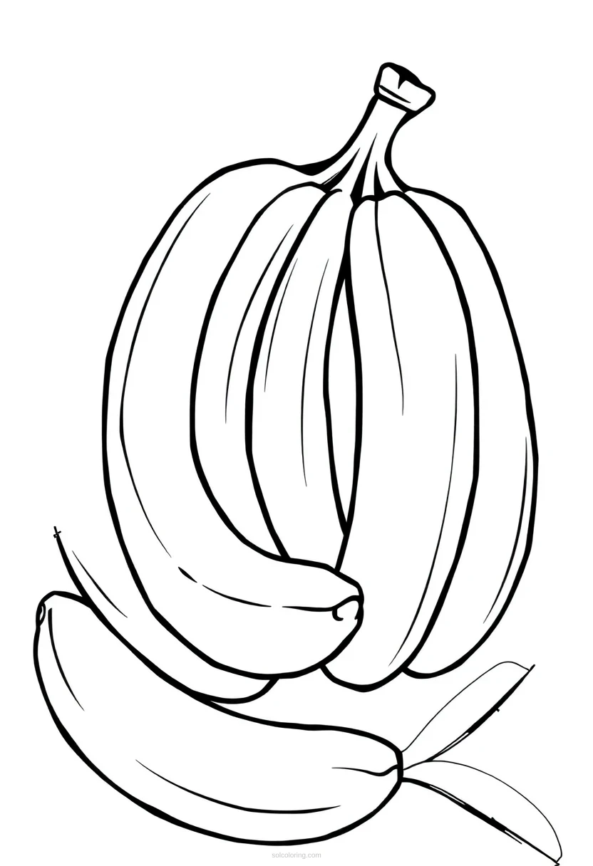 Banana Bunch coloring page for kids