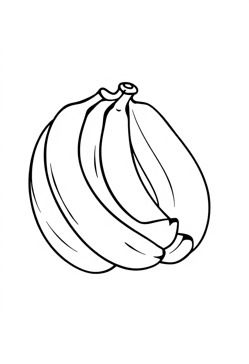 Banana Bunch coloring page, free printable