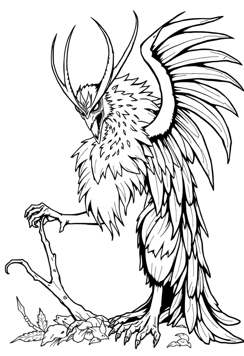 Banshee coloring page, free printable