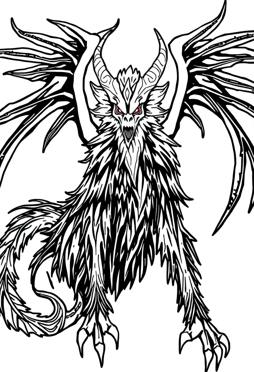 Banshee coloring page, free printable