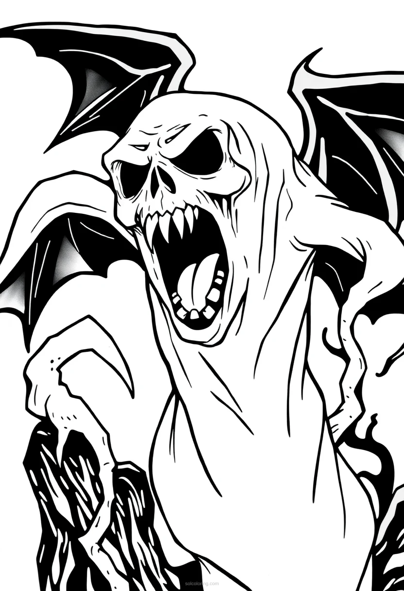 Banshee Screaming coloring page for kids