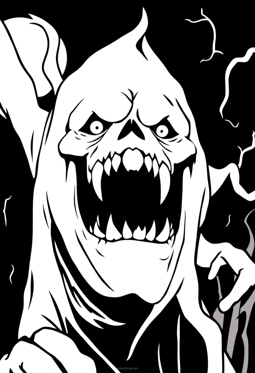 Banshee Screaming coloring page for kids