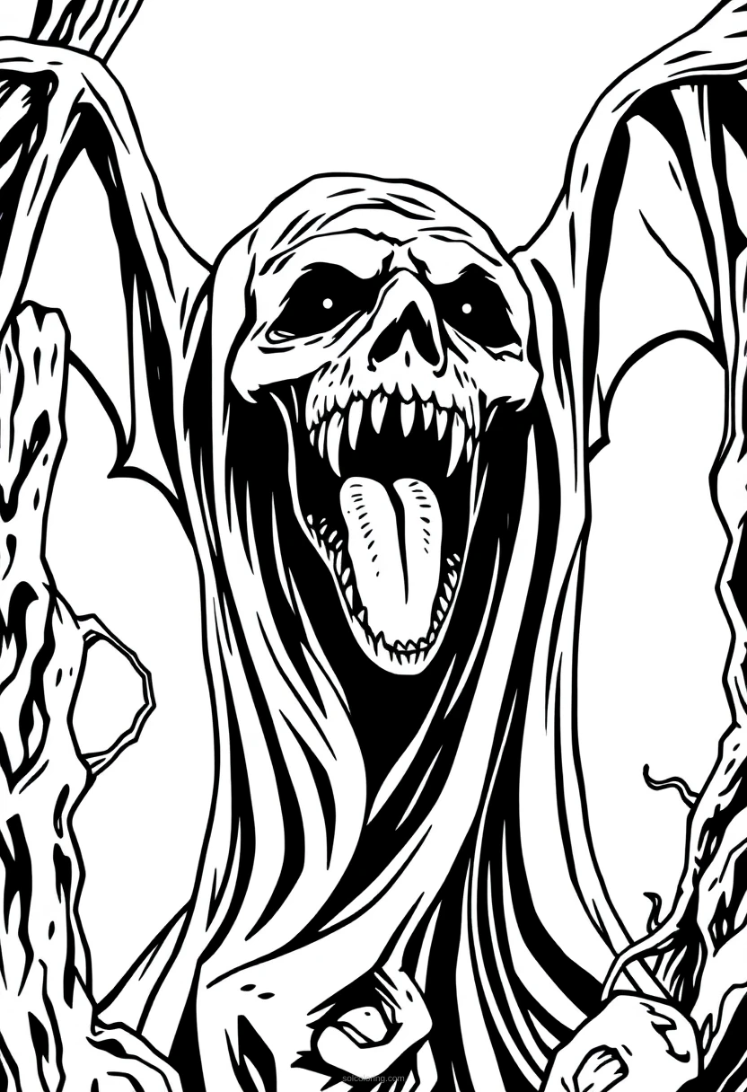 Banshee Screaming coloring page for kids