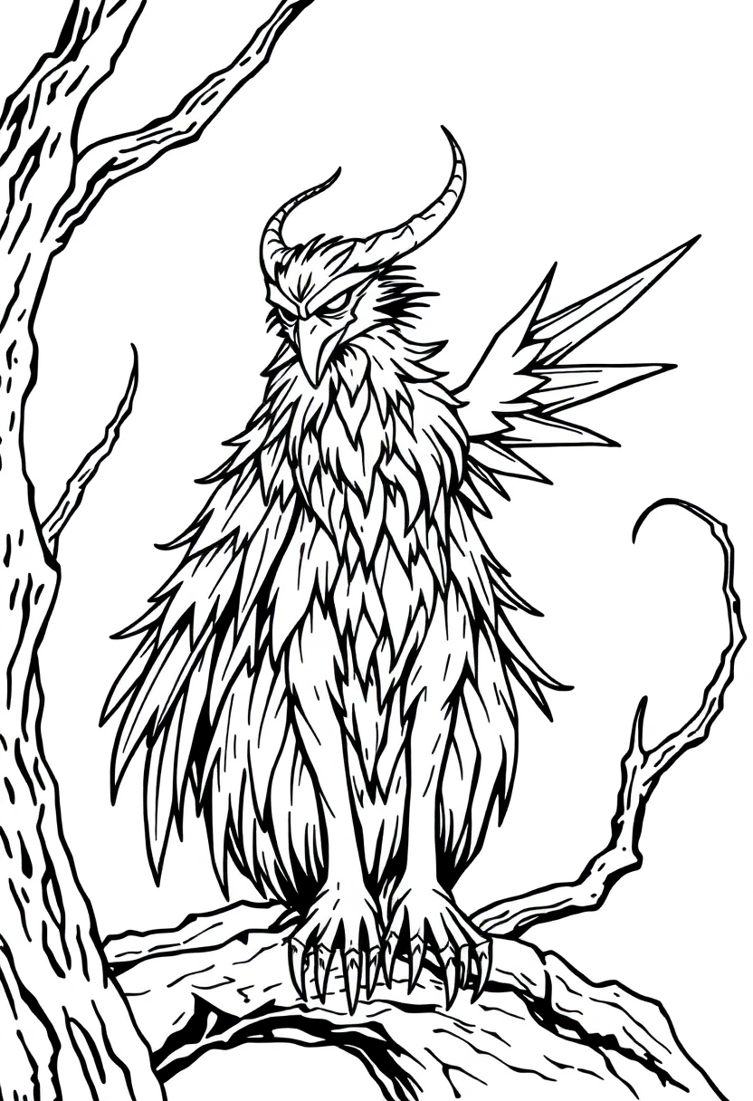 Banshee coloring page, free printable