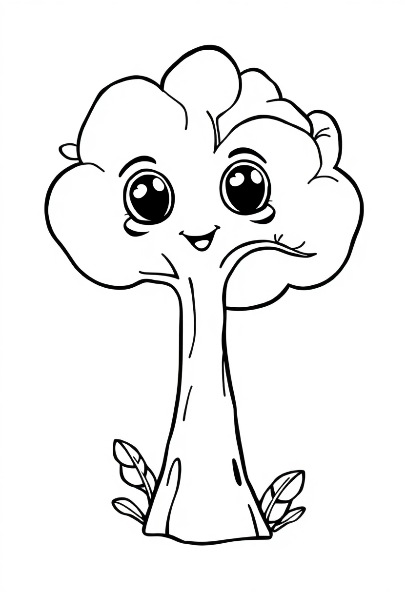 Baobab Tree coloring page, free printable