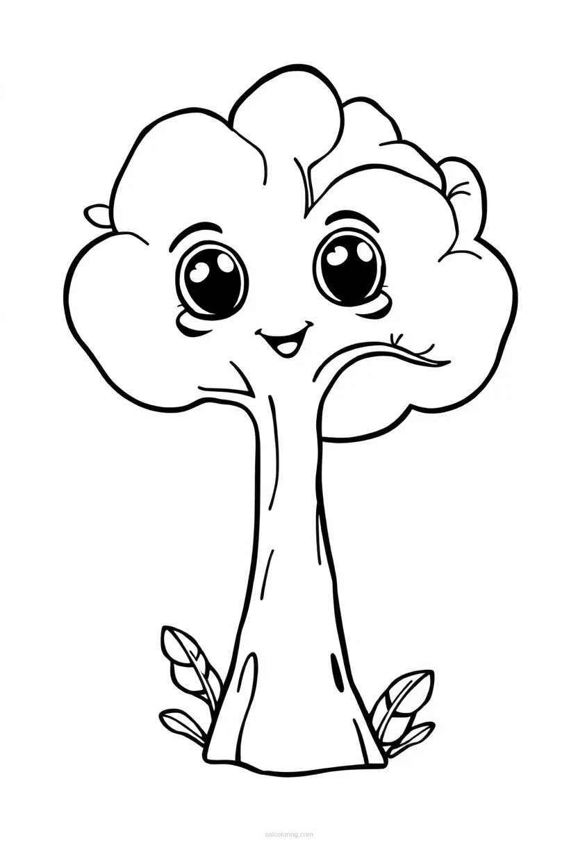 Baobab Tree coloring page for kids