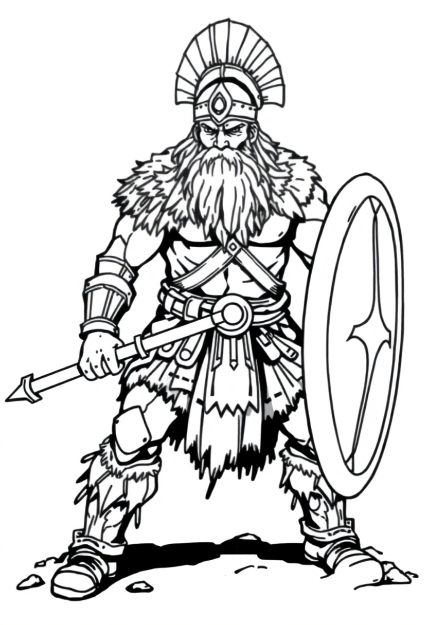 Barbarian coloring pages