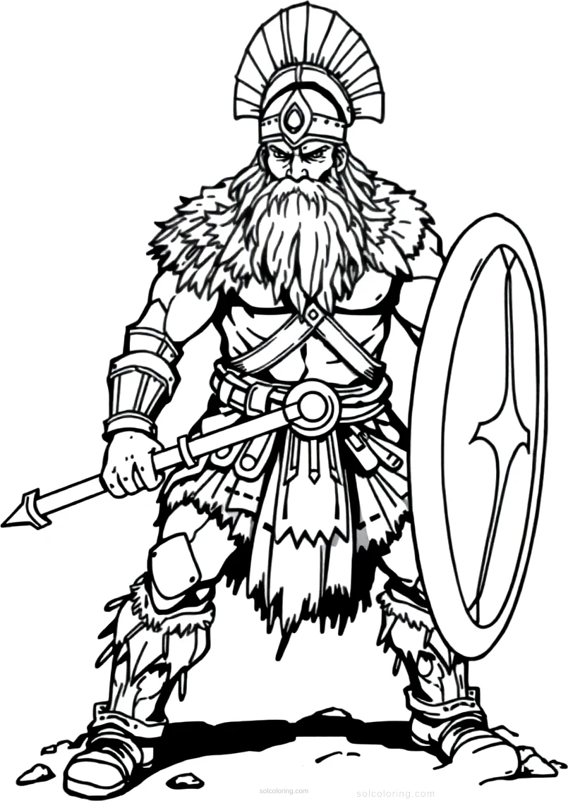 Barbarian coloring pages