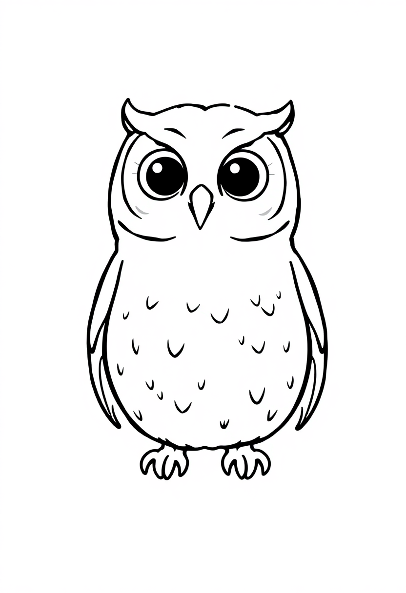 Barn Owl coloring page, free printable