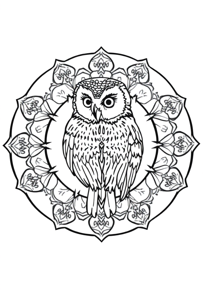 Barn Owl coloring page, free printable