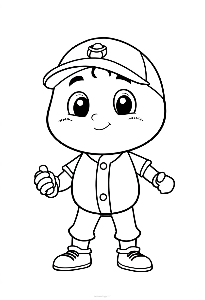 Baseball Batter coloring page for kids