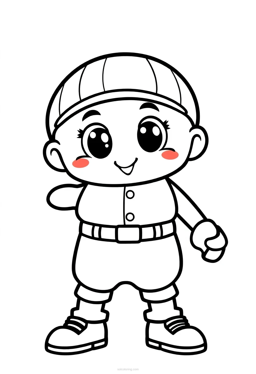 Baseball Batter coloring page for kids