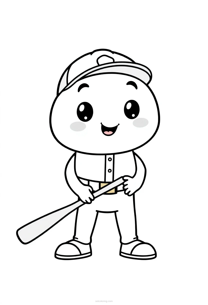 Baseball Batter coloring page for kids