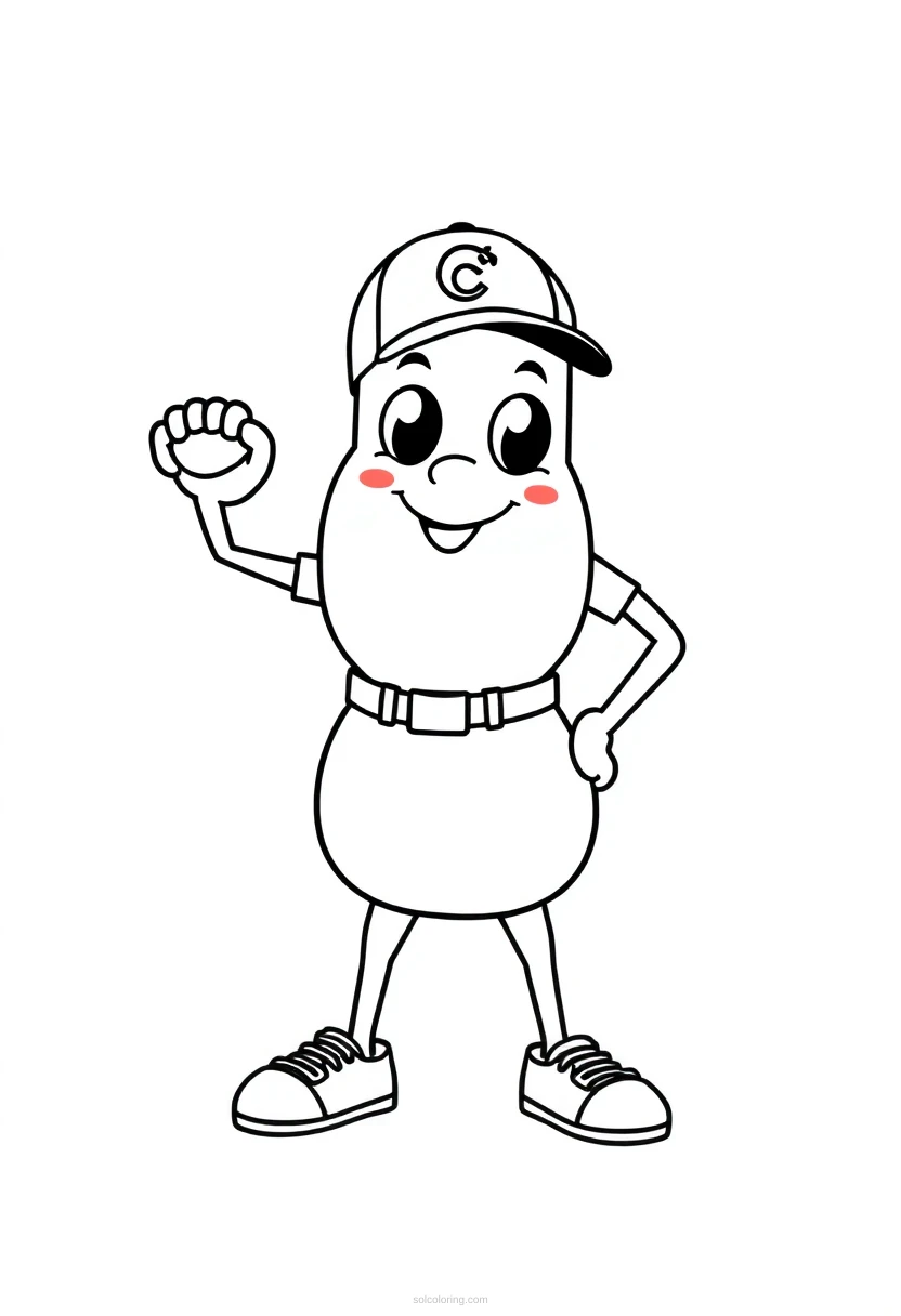 Baseball Pitcher coloring page for kids