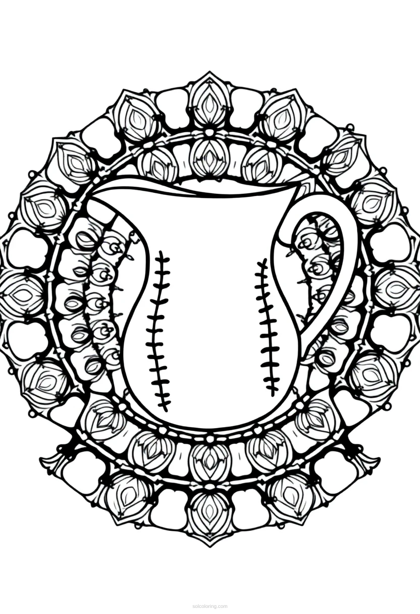 Baseball Pitcher coloring page for kids