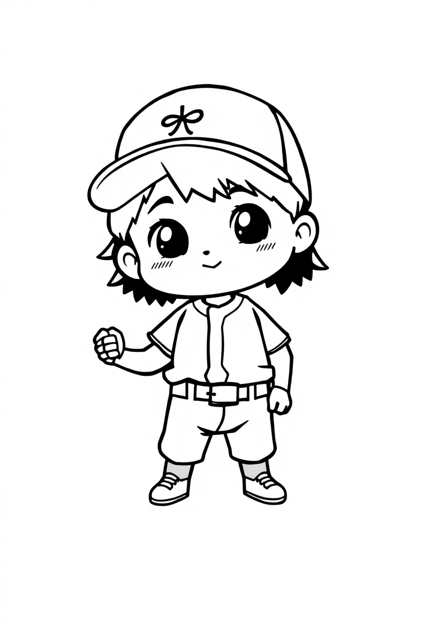 Baseball Pitcher coloring page, free printable