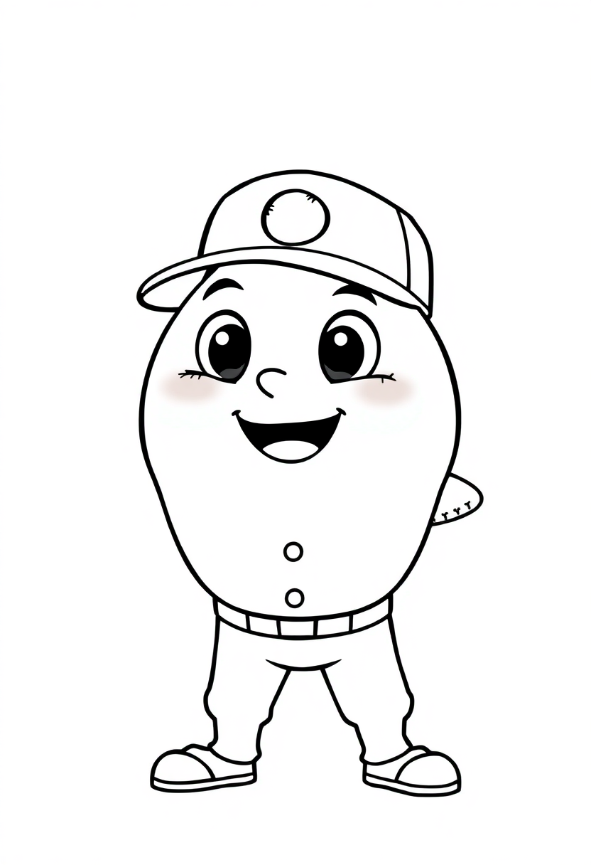 Baseball Pitcher coloring page, free printable