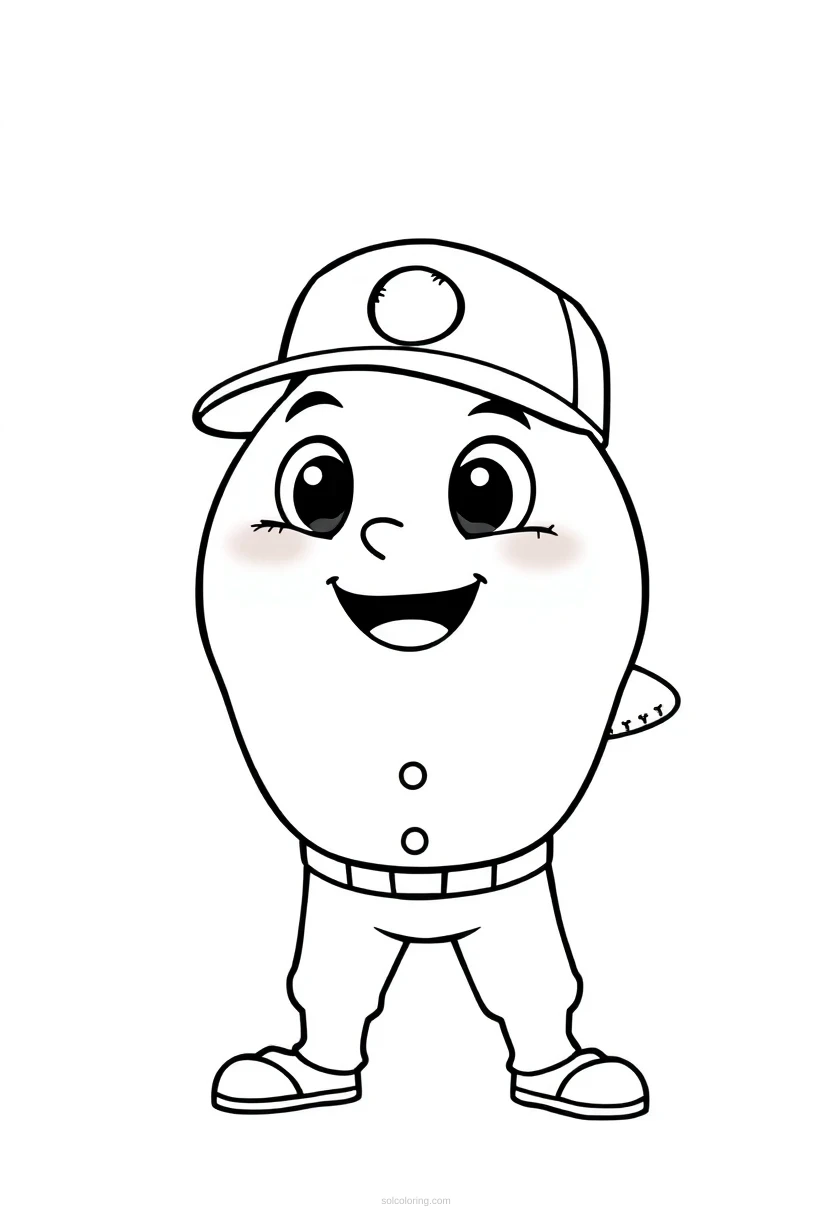 Baseball Pitcher coloring page for kids