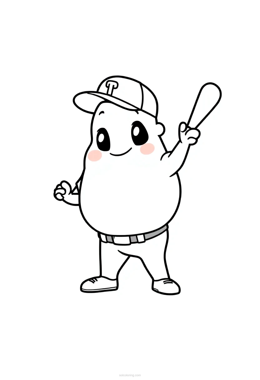Baseball Pitcher coloring page for kids