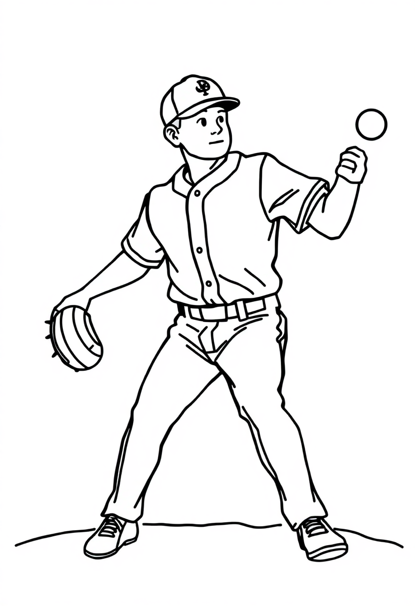 Baseball Pitcher coloring pages