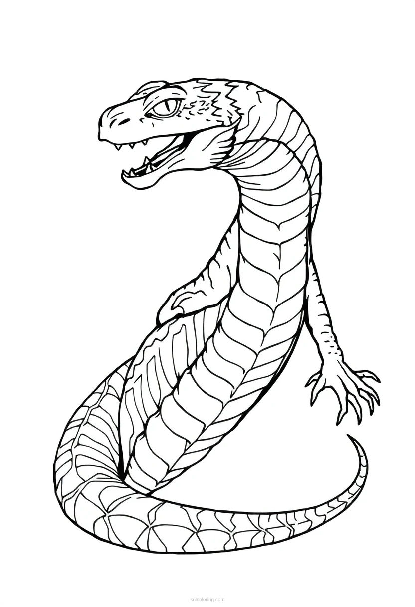 Basilisk coloring page for kids