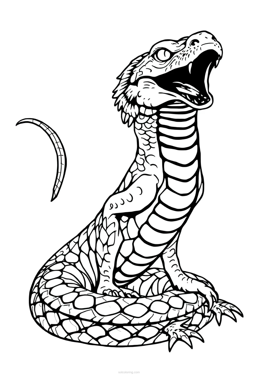 Basilisk coloring page for kids