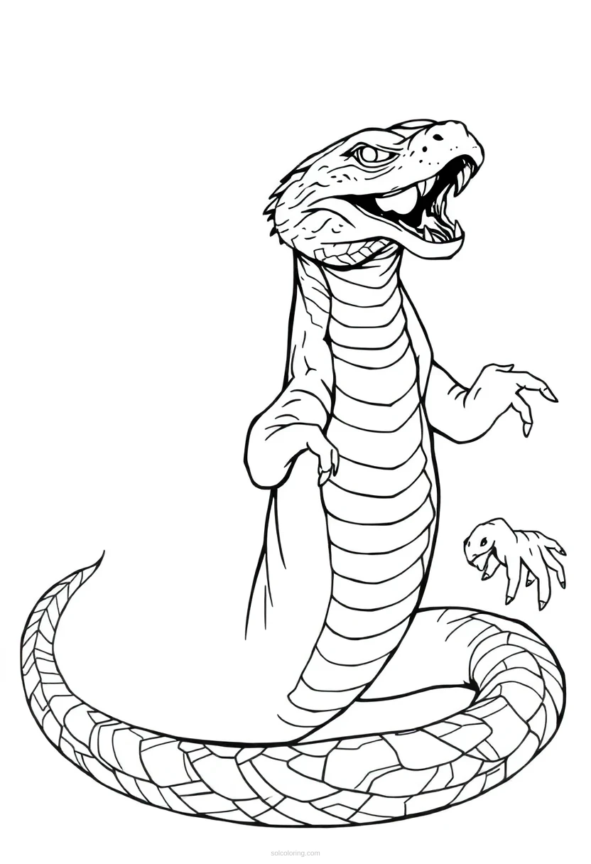 Basilisk coloring page for kids