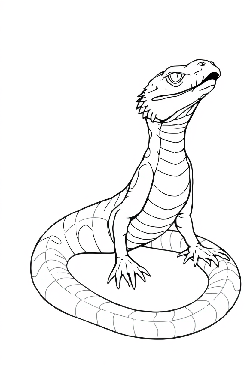 Basilisk coloring pages