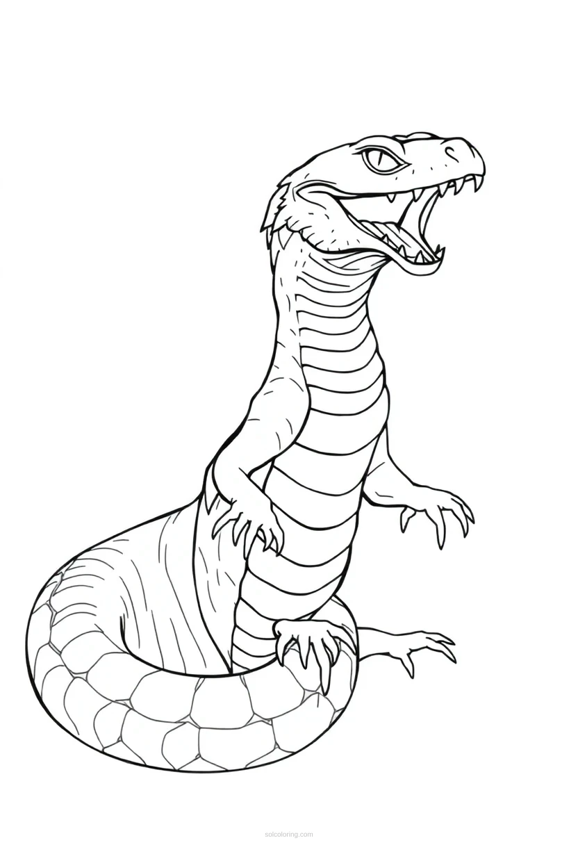 Basilisk coloring page for kids