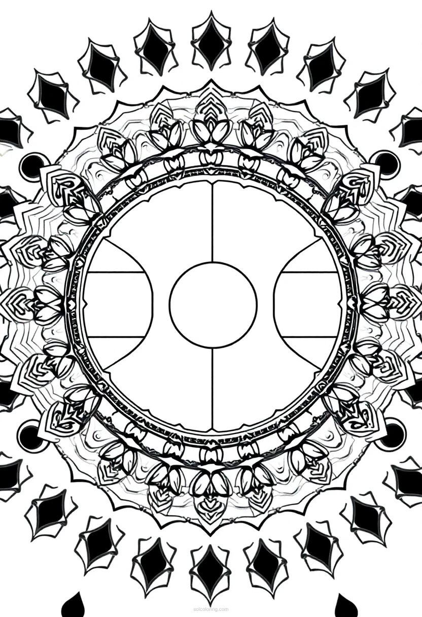 Basketball Court Layout coloring page for kids