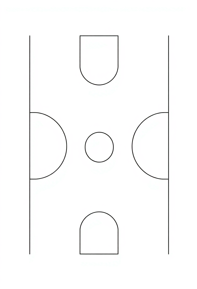 Basketball Court Layout coloring pages