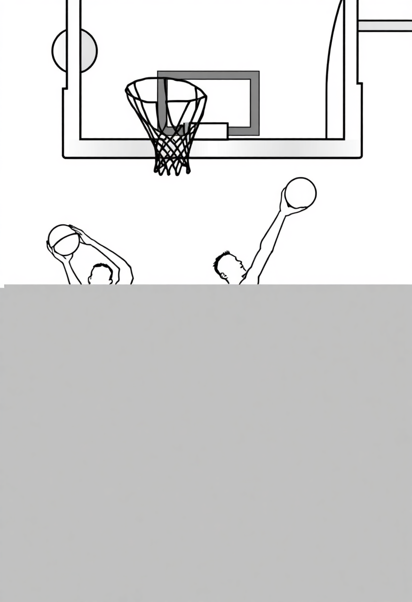 Basketball Players In Action coloring pages