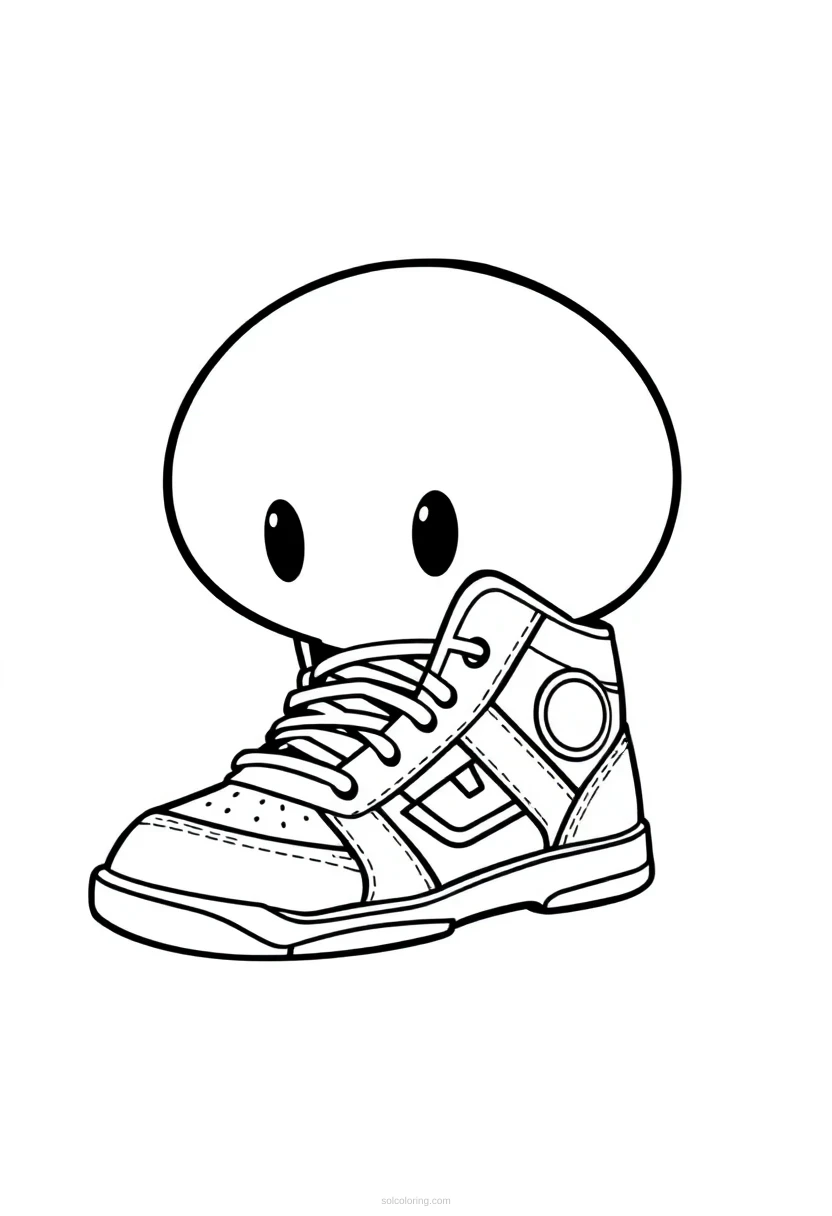 Basketball Sneakers coloring page for kids