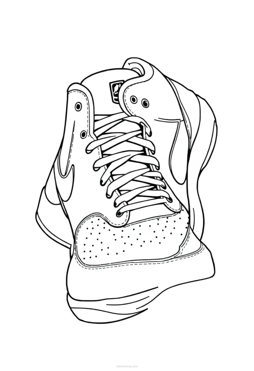 Basketball Sneakers coloring page for kids
