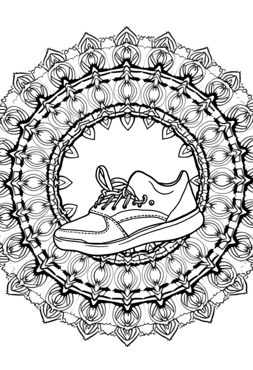 Basketball Sneakers coloring page, free printable