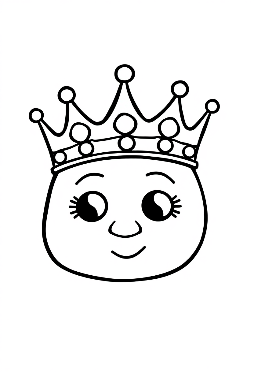 Basquiat Street Art Crown coloring page, free printable