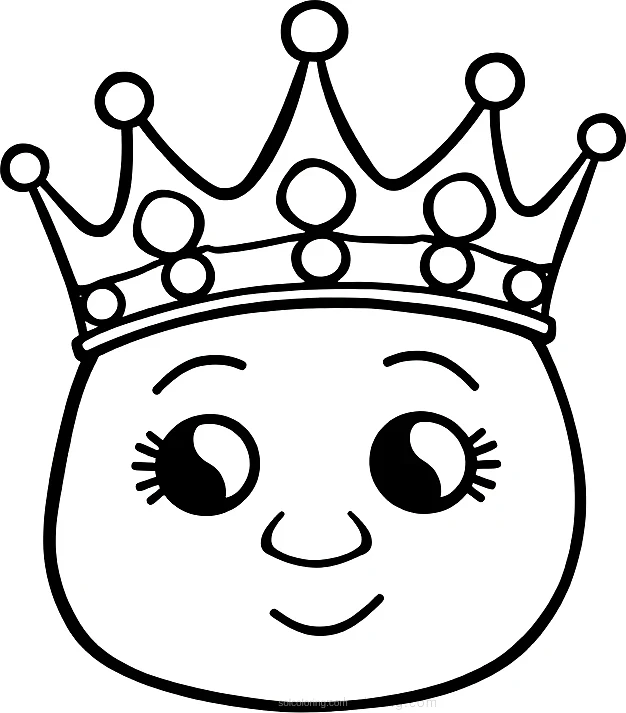Basquiat Street Art Crown coloring page for kids