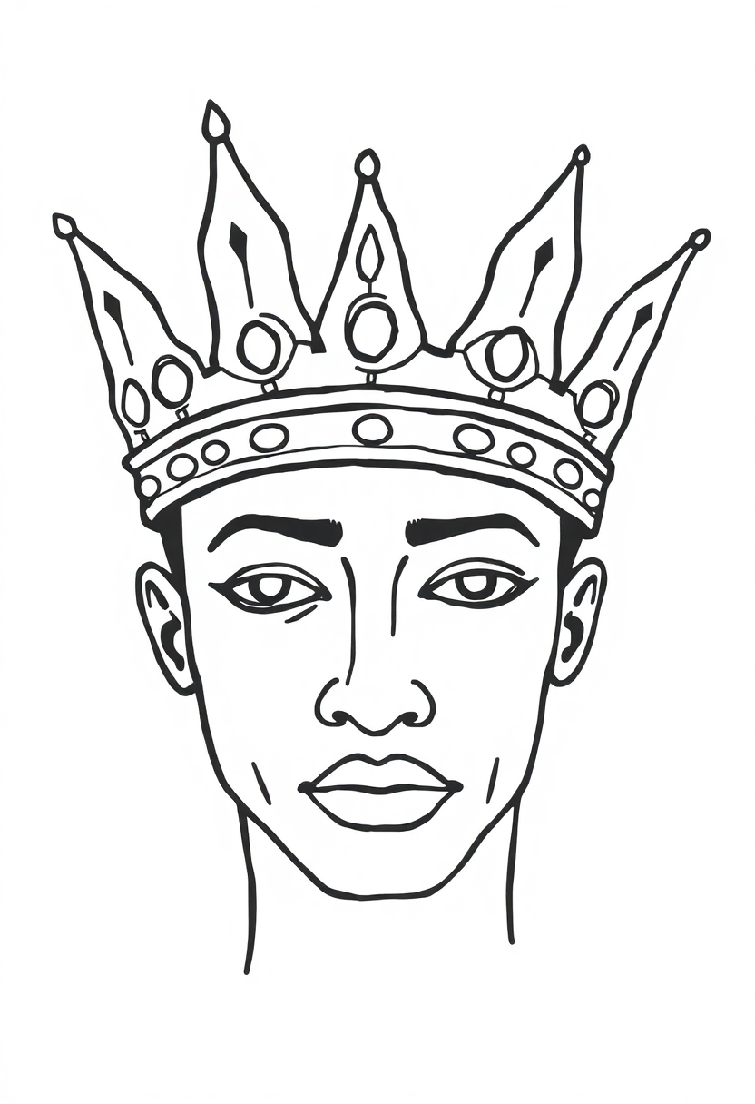 Basquiat Street Art Crown coloring pages