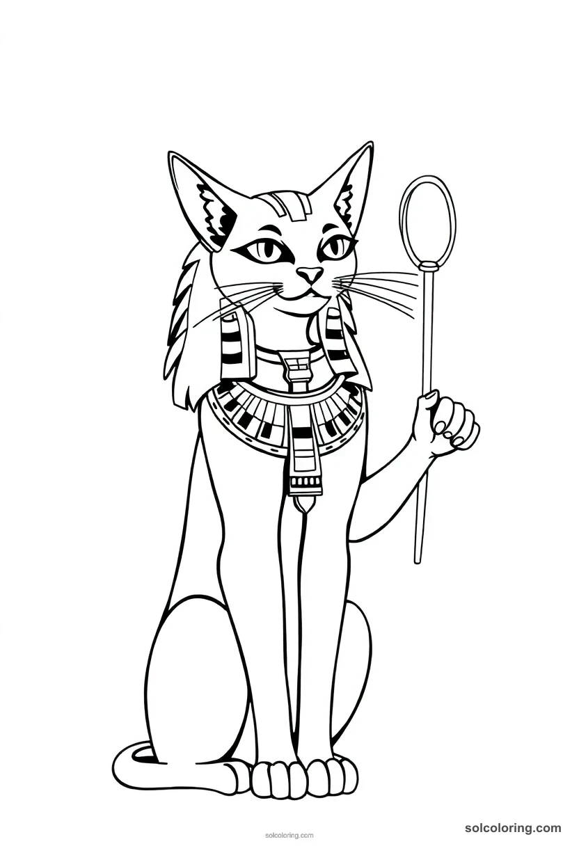 Bastet The Cat Goddess coloring pages