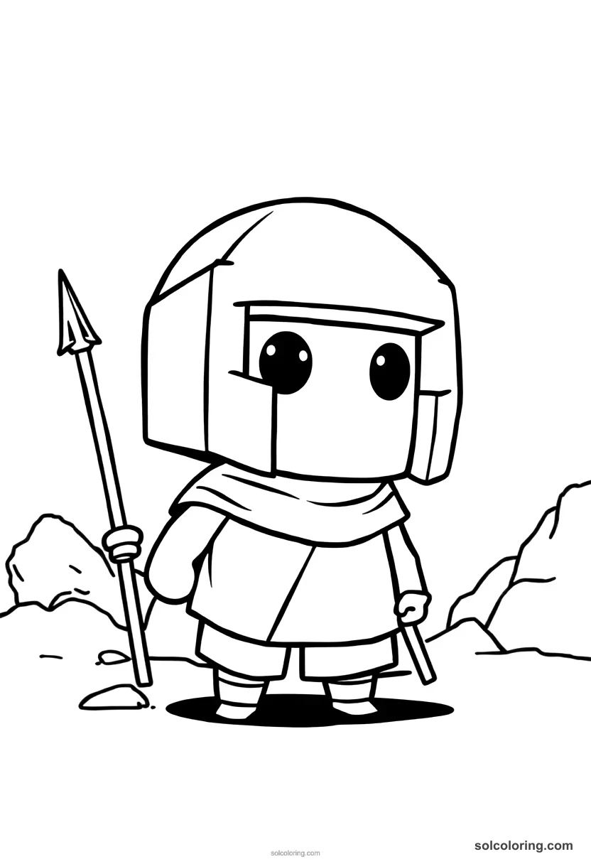 Chibi Battle of Thermopylae Mountain Pass chibi coloring page for kids