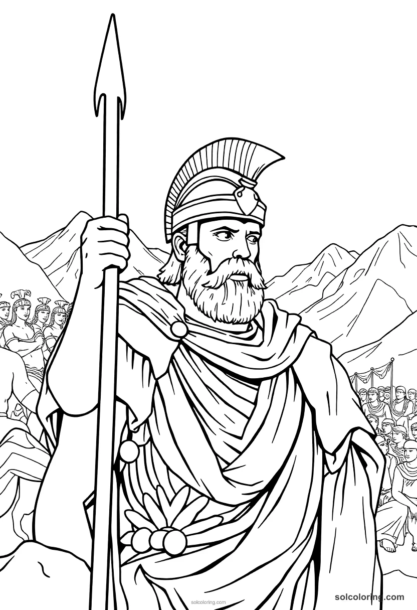 Battle Of Thermopylae Mountain Pass coloring pages