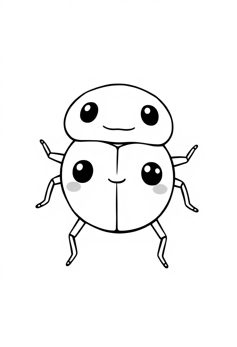 Beetle coloring page, free printable