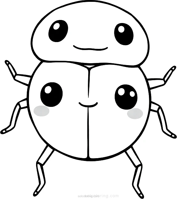 Beetle coloring page for kids