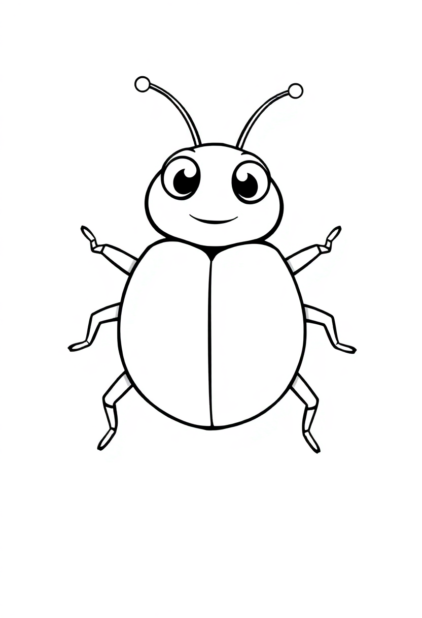 Beetle coloring page, free printable