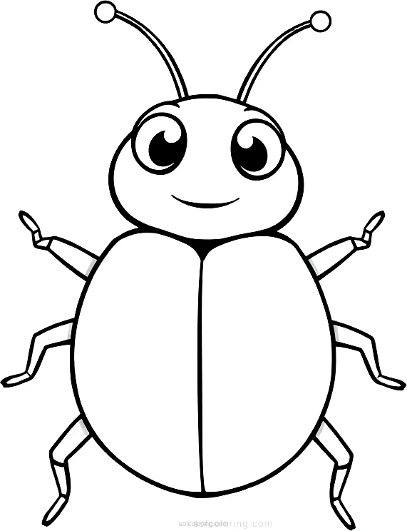 Beetle coloring page for kids